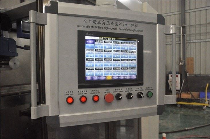 Three Station Automatic Pet Pvc Plastic Electronic Tray Forming Machine