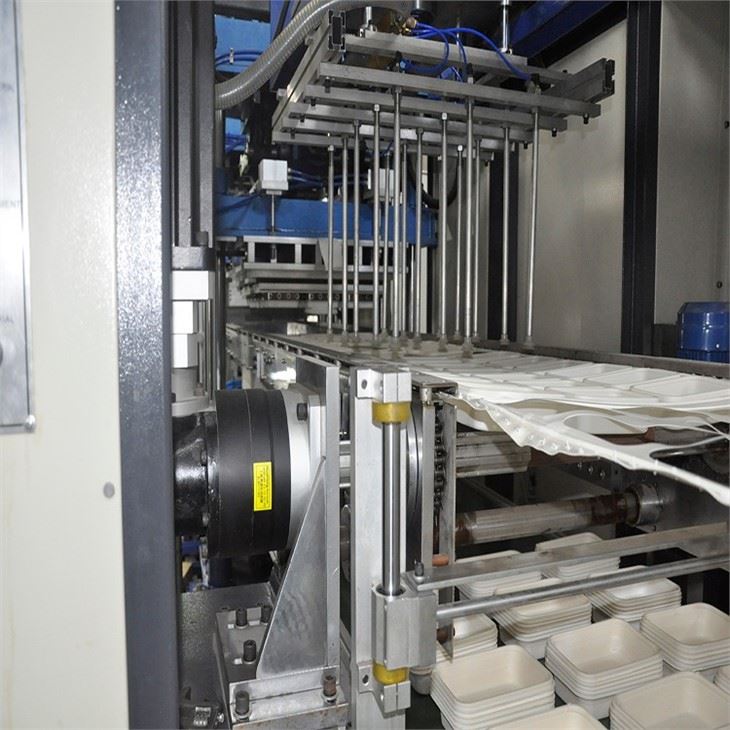 Three Station Automatic Pet Pvc Plastic Electronic Tray Forming Machine